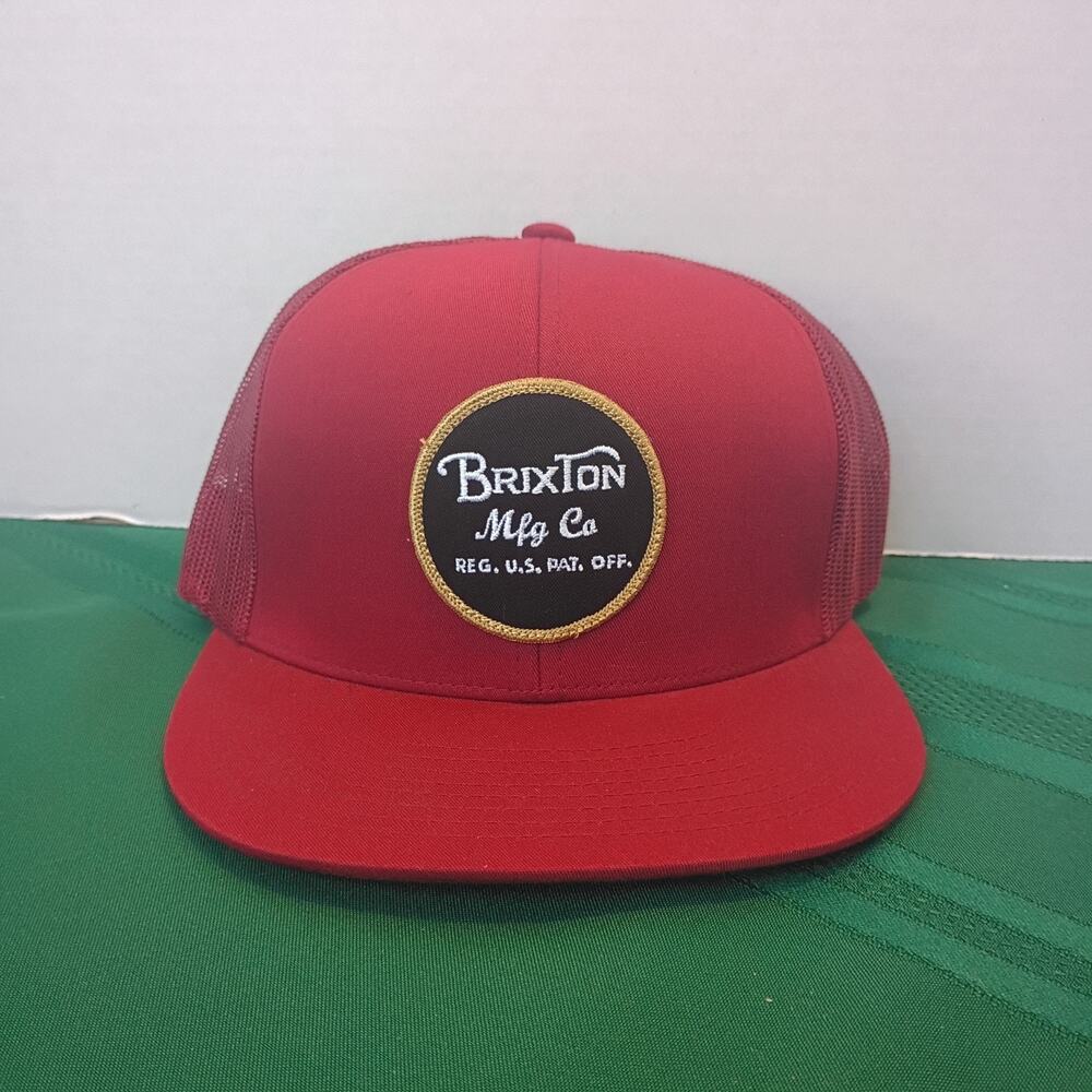 Brixton Mfg. Co Snap Back Mesh Trucker Hat Red